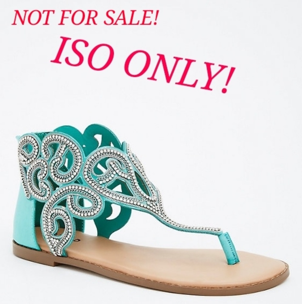 👡ISO ONLY TORRID Sz 11 or 11.5 TEAL SWIRL SANDALS